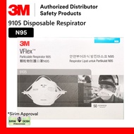 3M 9105 / 9105S (Small Size) N95 Particulate Disposable Respirator/ Vflex / Pm 2.5 / Flu Prevention/ DOSH SIRIM approval