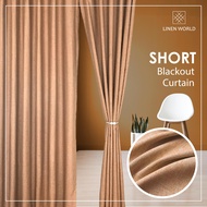 【 LANGSIR RAYA 𝟐𝟎𝟐𝟒 】Ready Made Curtain !!! Saiz BARU !!! Siap Jahit Langsir Nude Brown Linen Cotton 80% Blackout Kain Tebal Curtain #Sliding Door #Window Panel #Pintu Bilik