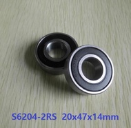 10pcs/lot ABEC-5 S6204RS S6204-2RS 20*47*14mm Stainless Steel ball bea