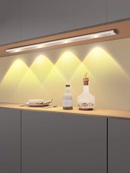 1入組LED櫥櫃燈條帶運動感測器,超薄身體感應聰明燈適用於廚房,臥室,衣櫃家庭裝飾