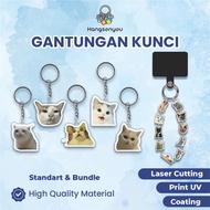 GANTUNGAN [CAT VER. 4] ACRYLICKeychain/ ACRYLIC KEYCHAIN CAT MEME KEYCHAIN VERSION 4