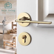 European Style Door Handle Lock Bedroom Indoor Living Room Mechanical Anti-Theft Security Lockset Mute Door Lock