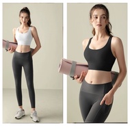 Sports Underwear B9-1 Shockproof Running Yoga Fitness Training Cross Back Black