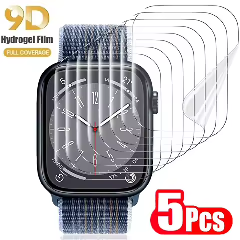5PCS Hydrogel Film for Apple Watch 5 6 SE 40MM 44MM 38MM Screen Protector Apple Watch Ultra 49MM 7 8