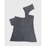 Asymmetrical grey top