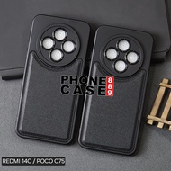 REDMI 14C CASE LEATHER PRO BLACK CASE BLACK REDMI 14C