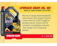 Galon 5Liter UNIRACE Gear oil 90 GL-5 Unirace gear 90 GL5 Oli gigi Transmisi Manual Traktor Forlift