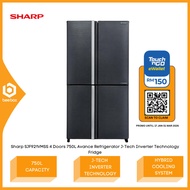 Sharp SJF921VMSS 4 Doors 750L Avance Refrigerator J-Tech Inverter Technology Fridge / Peti Sejuk