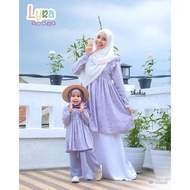Baju Muslim Kanak Kanak/ Pakaian Anak Muslim/LYRA TUNIK COUPLE MOM &amp; KIDS Gamis Anak dan ibu/ Gamis Cantik/ By Sha
