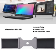 Dual Extender Screen 15in FHD 1080P IPS Folding Dual Monitor Extender Portable Monitor For Laptops PCs Mobile Phones Space Gray