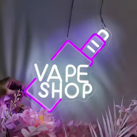 VAPE Shop LED Neon Sign Fit For USB charge Vape Shop Bar Bussiness Neon Light Sign Personalized Birt