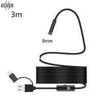 RRG 3 in 1 USB Type-C Endoscope Inspection Borescope 5.5/7/8mm Lens HD Camera IP68 VT