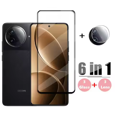 6in1 Glass For Poco F7 Pro Full Cover Tempered Glass Poco F7 Pro Screen Protector HD Protective Phon