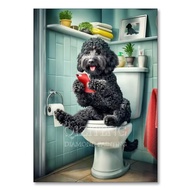 1pc frameless diamond painting Dog Diamond Painting Cat Toilet Cartoon Diamond Mosaic Animal Full Ro