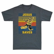 Hockey Jesus Saves Christian Hockey Lover Vintage Tee Shirt Tee