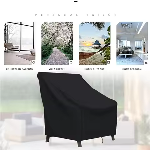 Home Garden Courtyard Chair Cover, Effective Dustproof, Suitable for Idle and Unused Outdoor Chairs