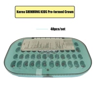 48Pcs/96Pcs Primary Molar Teeth Crown Stainless Steel Orthodontic Teeth Crown For Kids Temporary Tee