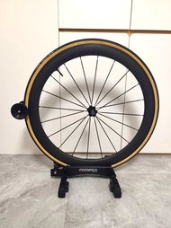 TimiBike公路車碳纖維輪組（前輪）連 Vittoria 黃邊管胎 | 框高 50mm| 95% New