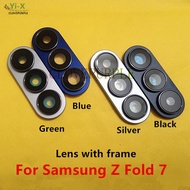 1pcs Back Camera Glass Lens with Frame Holder for Samsung Z Fold 7 F966 Repair Parts