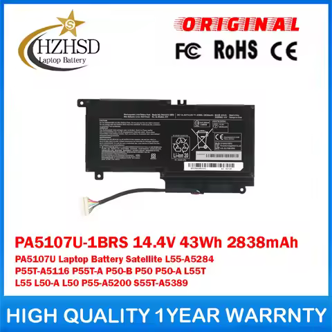 PA5107U-1BRS 14.4V 43Wh 2838mAh PA5107U Genuine Original Laptop Battery For Toshiba Satellite L55-A5