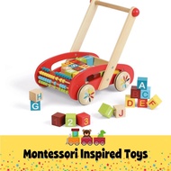 JANOD TATOO ABC BUGGY CART-30 BLOCKS PUSH WALKER