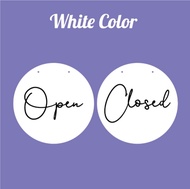 Open close Sign - open closed signage (Free suction + Metal chain)