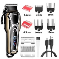 Kemei Professional Hair Clipper Rechargeable Trimmer Men Electric Cutter Hair Cutting Machine LCD Co