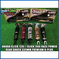 ☢ ◕ ♞ RACE POWER HONDA CLICK 125i / CLICK 150i REAR SHOCK 335MM PREMIUM R-PLUS