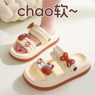 Fast shipping Girls' Cartoon Double-Strap Slides Super Soft Cloud Sole Non-Slip Summer Sandals