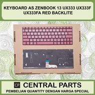 Asus Zenbook 13 ux333 ux333f ux333fa Red Backlite Laptop Keyboard