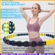 Chasy      ฮูล่าฮูปถอดได้ ฮูล่าฮูปลดพุง ลดน้ำหนัก แบบปุ่มนวดแม่เหล็ก ลดไขมันแบบx2 สีเหลือง-ดำ Remova