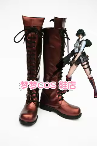 DMC 3 Lady Cosplay Shoes Boots Mary Ann Game Devil Hunter May Cry Women Halloween Party Anime Event 