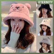 ETERNITY Winter Bear Ear Fisherman Hat Warm Women's Hat Winter Ear Protection Hat