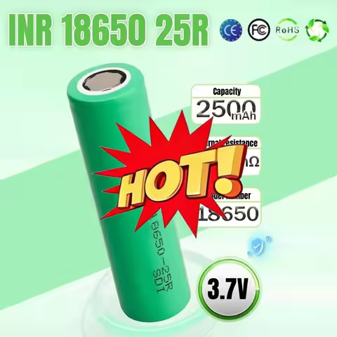 🔧3.7V 2500mah 18650 Battery For Samsung 25R INR 18650 20A Lithium Lon Battery Replacement External B