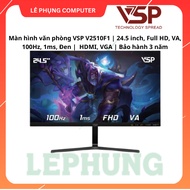 VSP V2510F1 office monitor | 24.5 inch, Full HD, VA, 100Hz, 1ms, Black | HDMI, VGA |
