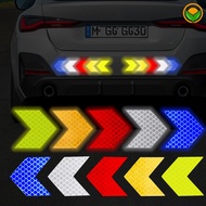 Square Arrow Shape Reflective Sticker for Car / Rearview Mirror Door Warning Strips Motorcycle Vehicle Accessories