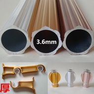 ST/🏅Thickened Aluminum Alloy Curtain Rod Roman Rod Bracket Base Accessories Top Mounted Side Mounted Curtain Track Singl