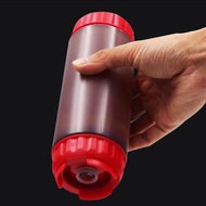 400/500/600ml Squeeze Sauce Bottle Tomato Jam Salad Jam Sauce Bottle Double Head Squeeze Pot G2c4