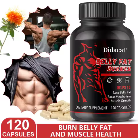 Belly Fat Burner for Men - Burn Belly Fat, Tighten Abs, Boost Muscle Growth, Metabolism - Caffeine F