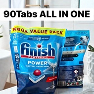 Finish ก้อนล้างจาน 94เม็ด 90เม็ด All in1 ผลิตภัณฑ์ล้างจานชนิดก้อน น้ำยา​ล้างจาน​ชนิดก้อน​ เม็ดน้ำยาล
