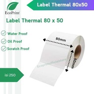 ECOPRINT THERMAL STICKER LABEL 80X50 - 80 X 50 CONTENTS 250
