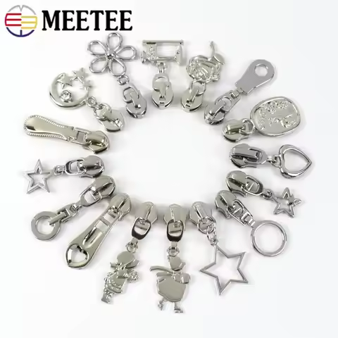 5# 5-20Pcs Metal Zipper Sliders for Nylon Zippers By The Meter Sewing Bag Zips Pulls Purse Zip Heads