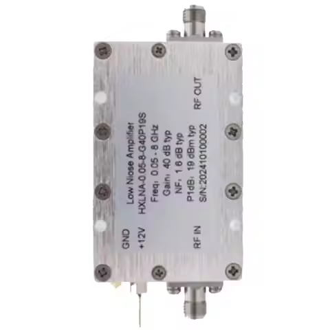 LNA 50MHz-8GHz 40dB Low Noise Amplifier UHF GPS 5G Radio Frequency Repeater P1dB 19dBm 1.6dB Low-Noi