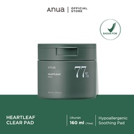 АNUА Heartleaf 77% Soothing Toner Clean Pad SET Daily Toner Pad Exfoliating Clear Pad, 160ml (70pads