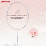Kumpoo White Dew 5U High-Performance All-Carbon Badminton Racket 77g