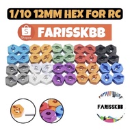 4pcs Aluminum 12mm Hex HSP 102042 122042 02100 For HSP 1:10 Car Buggy Truck Short Course Tamiya Kyos