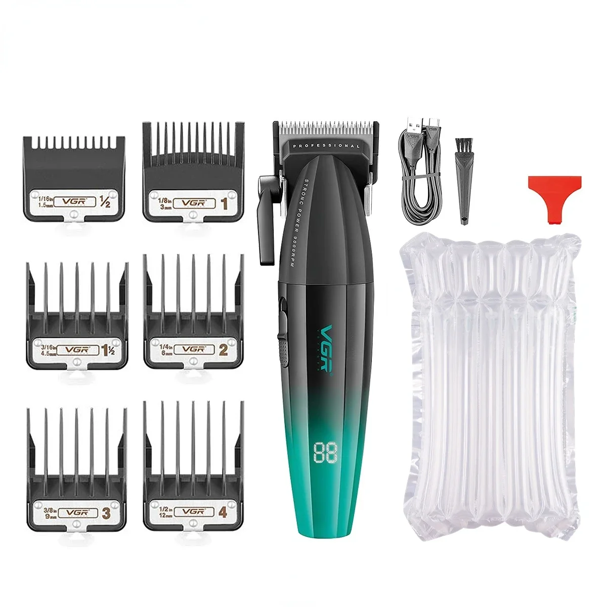 เครื่องตัดผมมืออาชีพ vgr สำหรับผู้ชาย V-003เครื่องตัดผมที่ตัดขนแม่นยำเครื่องเล็มตัดแต่งเครา