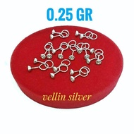 Baby silver earrings, children's earrings, bean sprout earrings, tauge earrings, 925 silver, white g