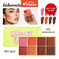 Lakerain 8 Colors Blush Vivid Color Case Cream, Matte Blush Powder Bright Shimmer Face Blush, Contou