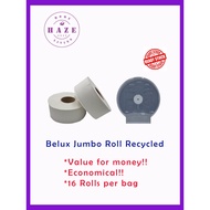 ✔😍 SG Ready Stocks Jumbo Roll Tissue | Jumbo Roll toilet paper | 500gm / Recycled Pulp | 2 Ply | 16 Rolls / Bag